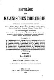 Tapa de Beiträge zur klinischen Chirurgie