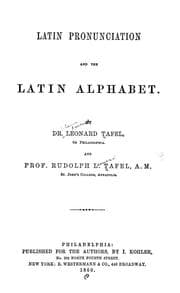 Tapa de Latin pronunciation and the Latin alphabet