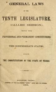 Tapa de General laws of the tenth legislature (called session)
