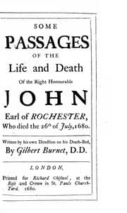 Tapa de Some passages of the life and death of the Right Honourable John Earl of Rochester