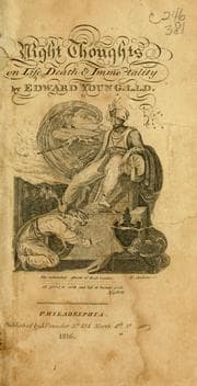 Tapa de Night thoughts on life, death, and immortality