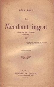 Tapa de Le mendiant ingrat ; journal de l'auteur 1892-1895