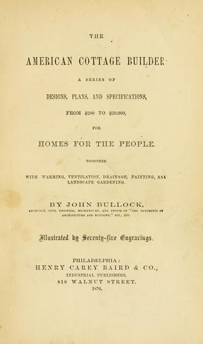 Tapa de The American cottage builder