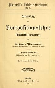 Tapa de Grundriss der kompositionslehre (musikalische formenlehre)