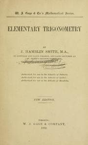 Tapa de Elementary Trigonometry