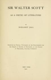 Tapa de Sir Walter Scott as a critic of literature