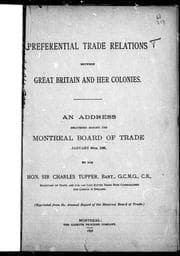 Tapa de Preferential trade relations between Great Britain and her colonies