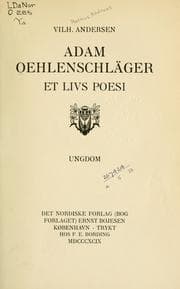 Tapa de Adam Oehlenschläger, et livs poesi ...