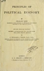 Tapa de Principles of political economy