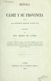 Tapa de Historia de Cadiz y su provincia desde los remotos tiempos hasta 1814