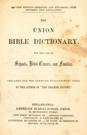 Tapa de The Union Bible dictionary
