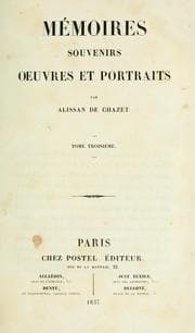 Tapa de Mémoires, souvenirs, oeuvres et portraits