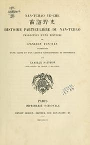 Tapa de Nan-tchao ye-che... Histoire particulière du Nan-tchao