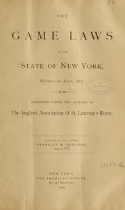 Tapa de The game laws of the state of New York