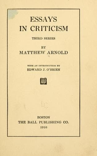 Tapa de Essays in criticism