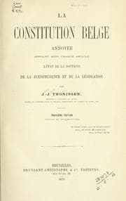 Tapa de La constitution Belge