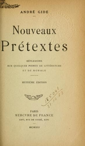 Tapa de Nouveaux prétextes