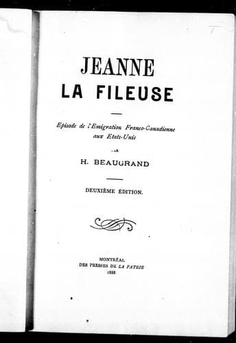 Tapa de Jeanne la fileuse