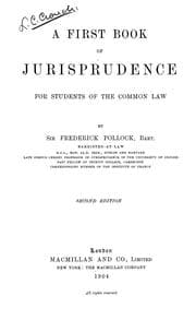 Tapa de A first book of jurisprudence for students of the common law
