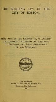 Tapa de The building law of the city of Boston