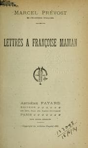 Tapa de Lettres à Françoise maman