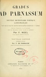 Tapa de Gradus ad Parnassum, ou, Nouveau dictionnaire poétique latin-français