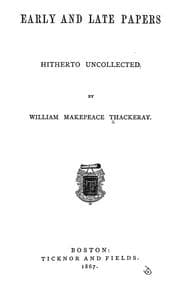 Tapa de Early and late papers, hitherto uncollected