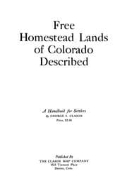 Tapa de Free homestead lands of Colorado described