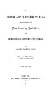 Tapa de The history and philosophy of evil