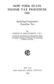 Tapa de New York state income tax procedure, 1921