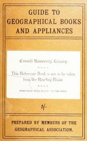 Tapa de Guide to geographical books and appliances