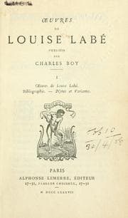 Tapa de uvres de Louise Labé