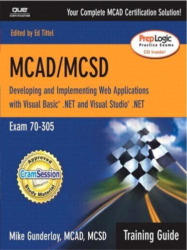 Tapa de MCAD/MCSD Training Guide (70-305): Developing and Implementing Web Applications with Visual Basic.NET and Visual Studio.NET