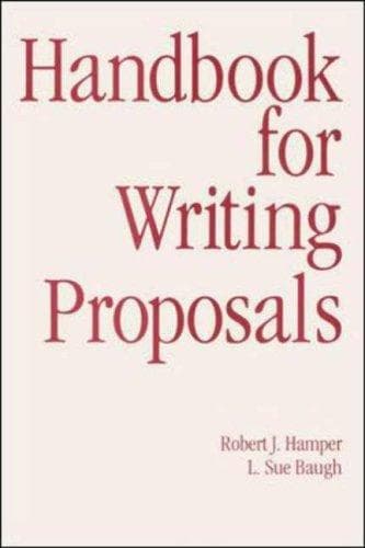 Tapa de Handbook for writing proposals