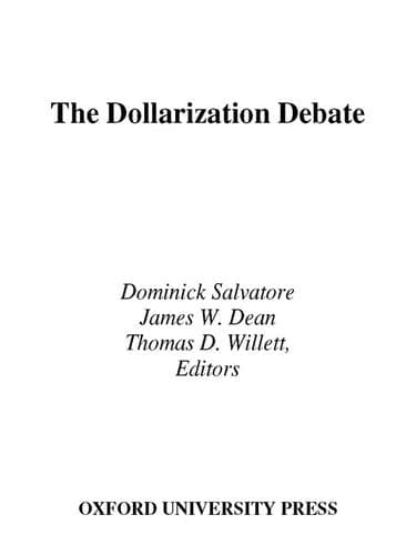 Tapa de The Dollarization Debate