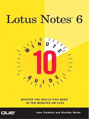 Tapa de 10 Minute Guide to Lotus Notes 6