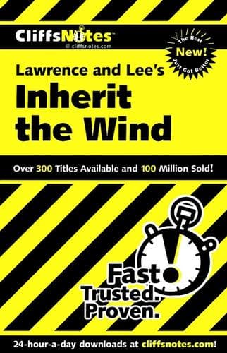 Tapa de CliffsNotesTM Inherit the Wind