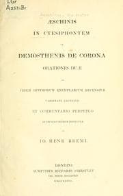 Tapa de Aeschinis In Ctesiphontem