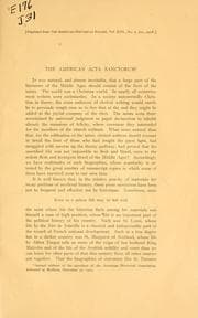 Tapa de The American Acta sanctorum
