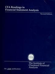 Tapa de CFA readings in financial statement analysis