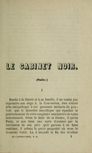 Tapa de Le cabinet noir