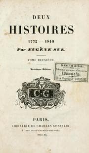 Tapa de Deux histoires 1772-1810