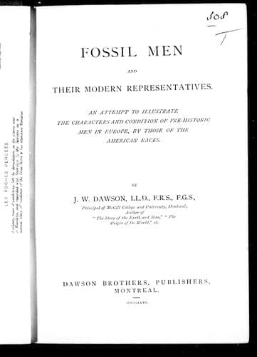 Tapa de Fossil men and their modern representatives