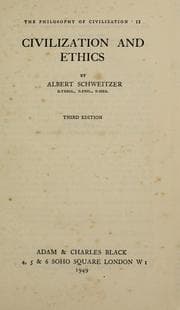 Tapa de Civilization and ethics