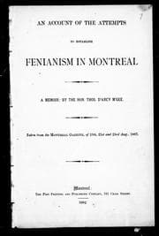 Tapa de An account of the attempts to establish Fenianism in Montreal