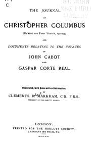 Tapa de The journal of Christopher Columbus (during his first voyage, 1492-93) and documents relating to the voyages of John Cabot and Gaspar Corte Real