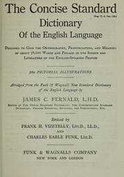 Tapa de The concise Standard dictionary of the English language