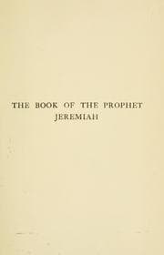 Tapa de The Book of the prophet Jeremiah