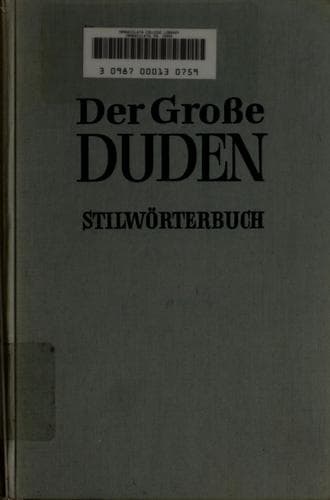 Tapa de Duden Stilwörterbuch der deutschen Sprache