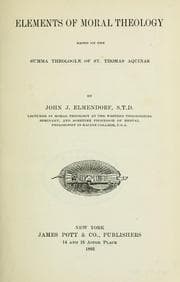 Tapa de Elements of moral theology